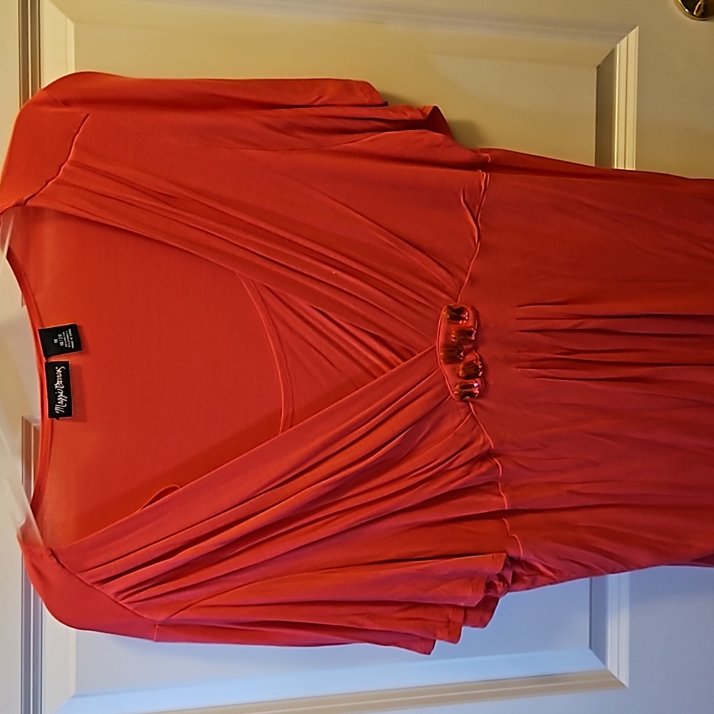 Pink short sleeve dressy top